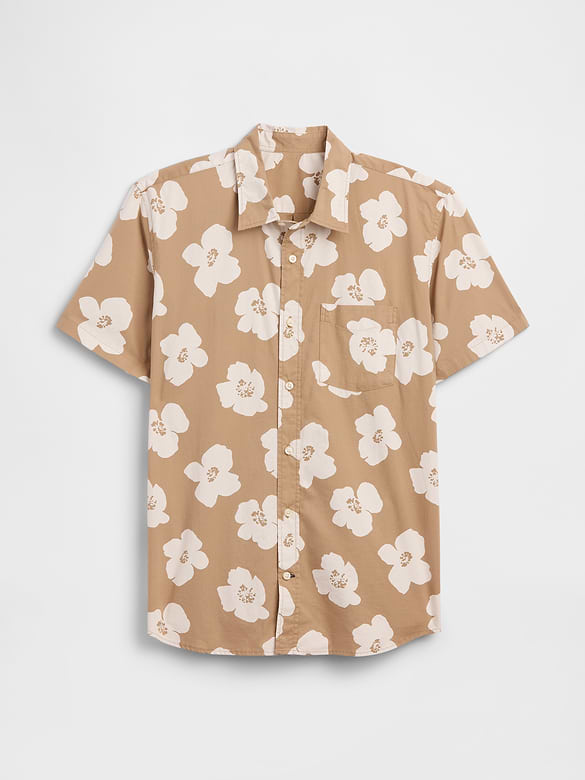 Stretch Poplin Shirt in Standard Fit