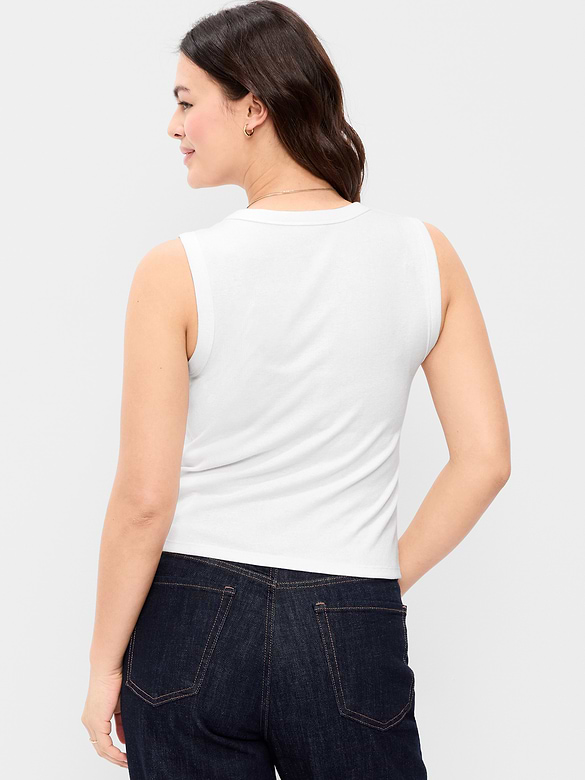 Snug Crop V-Neck Tank Top