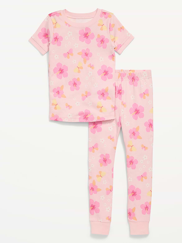 Printed Snug-Fit Pajama Set for Toddler & Baby