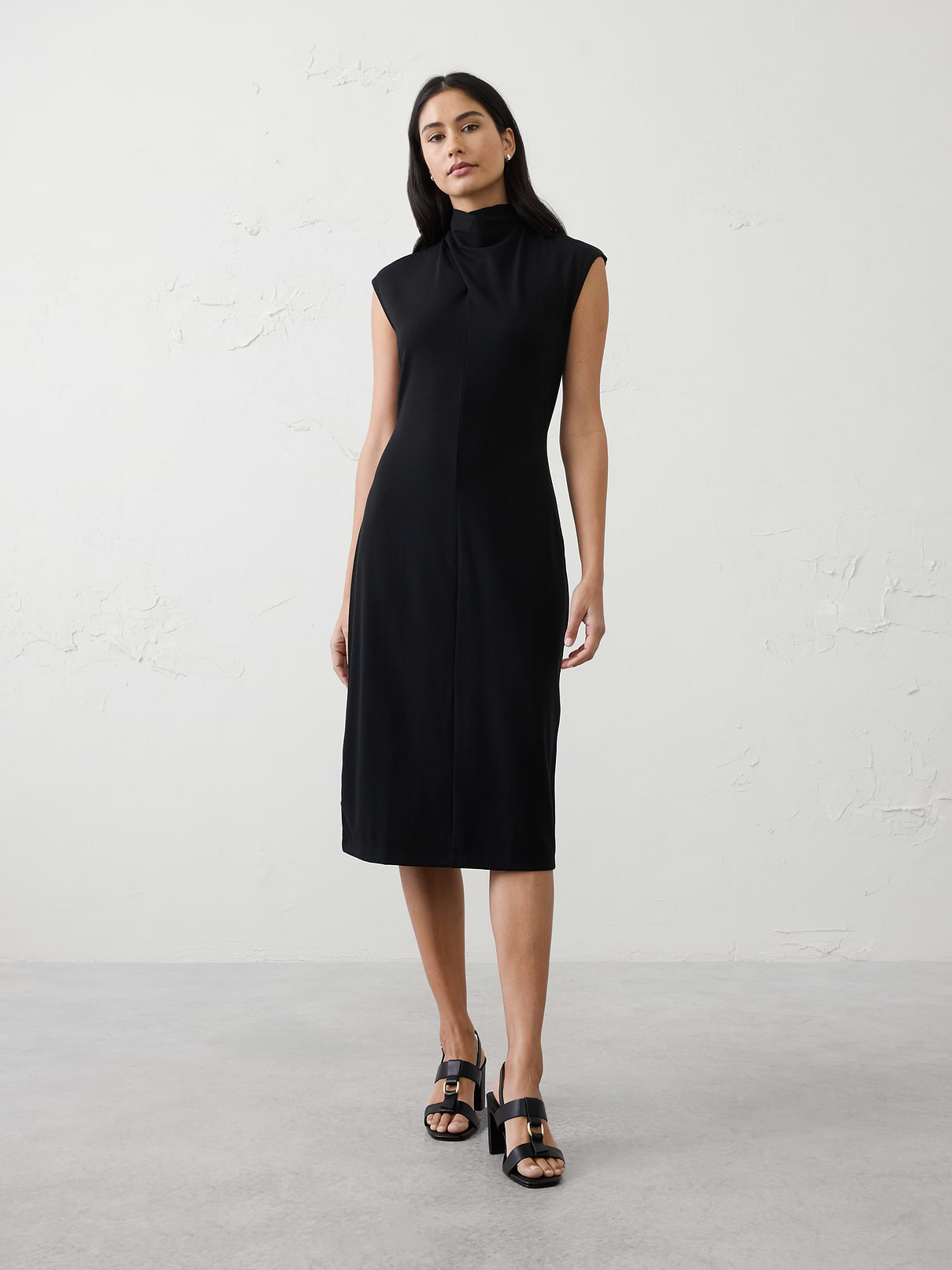 EFFLORESCENCE【×Banana-na】WIDEMOCK レディースS Mock-Neck Midi Dress | Banana Republic Factory