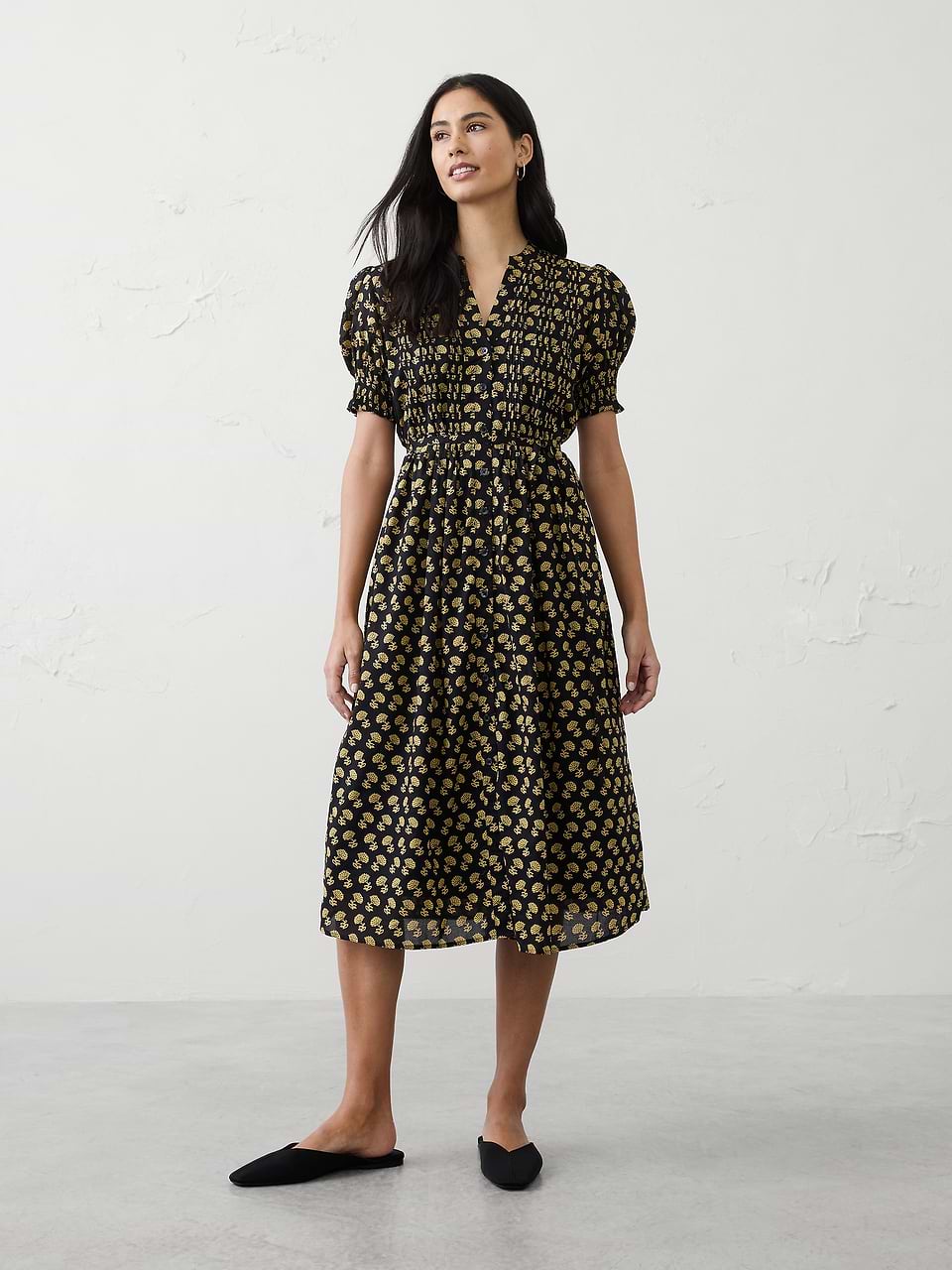 banana republic a line dress Voile Pintuck Midi Romantic Backless Lace Mermaid size:XXS / 0 undefined