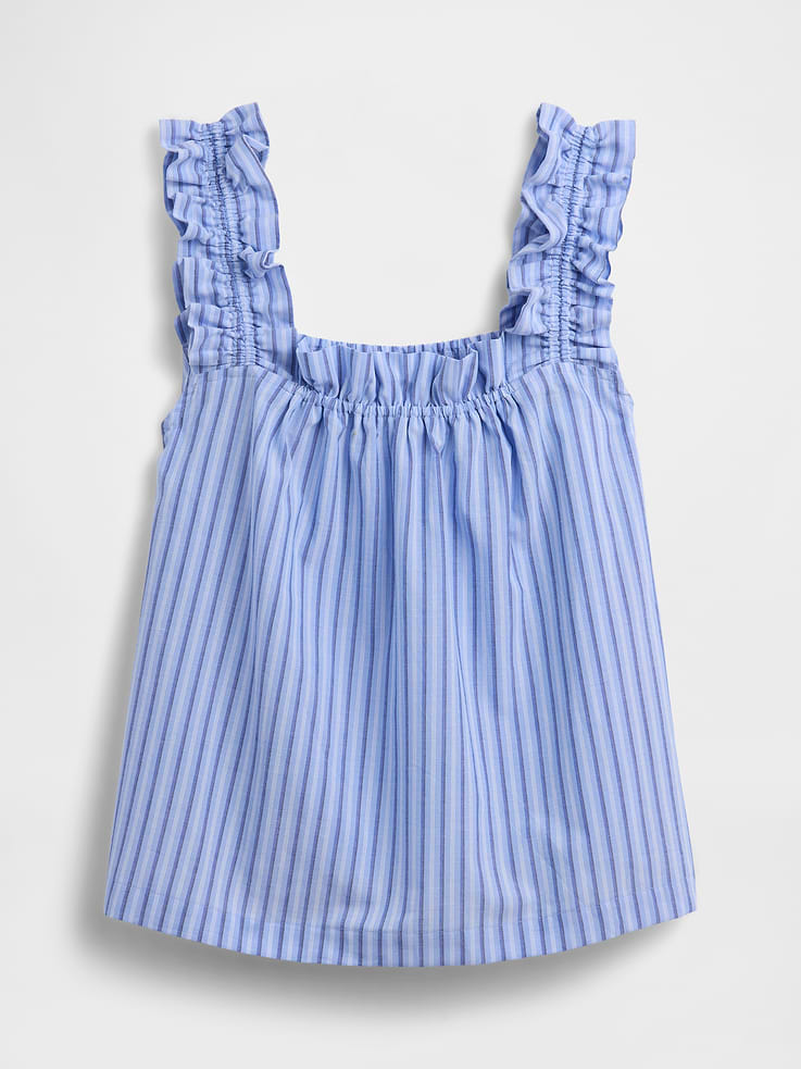 Image 4 of 5, Ruffle Poplin PJ Top
