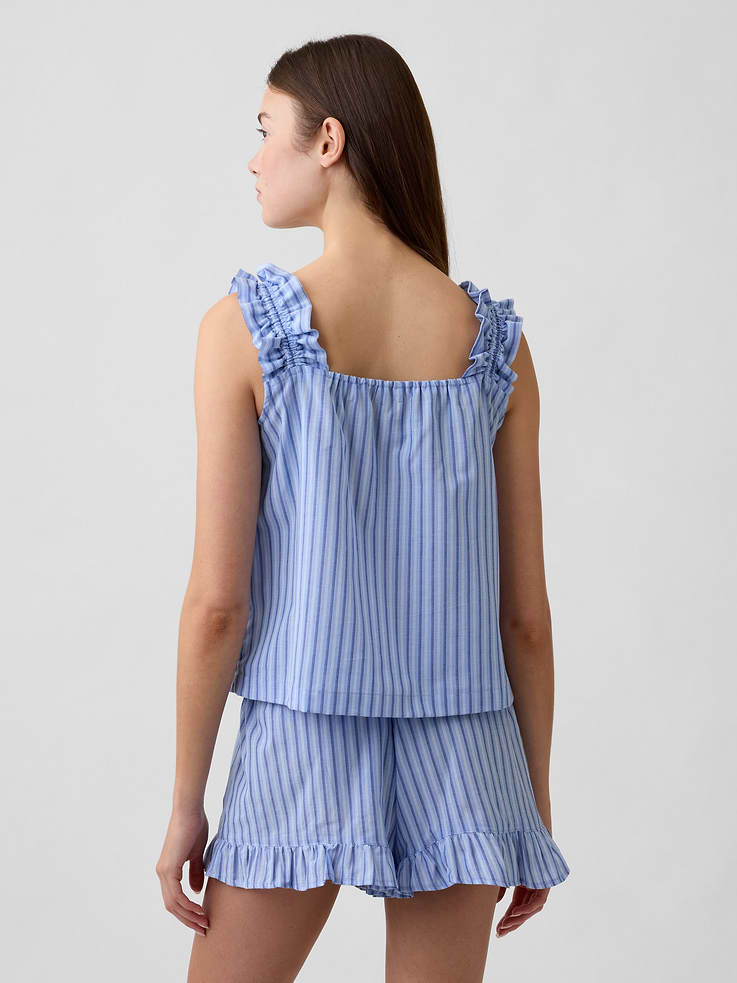 Image 2 of 5, Ruffle Poplin PJ Top