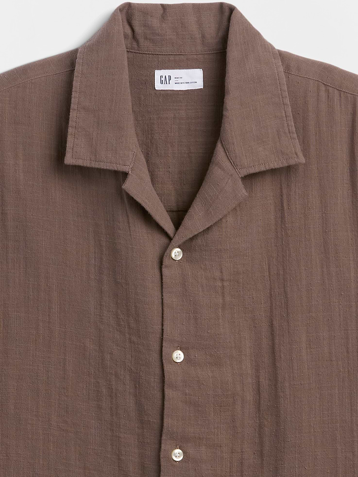 Image number 4 showing, Gauze Vacay Shirt in Boxy Fit