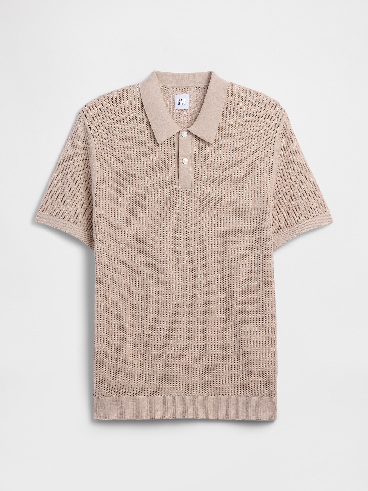 Crochet Sweater Polo Shirt | Gap Factory