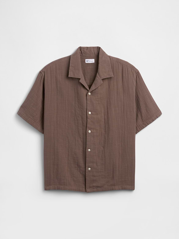 Gauze Vacay Shirt in Boxy Fit