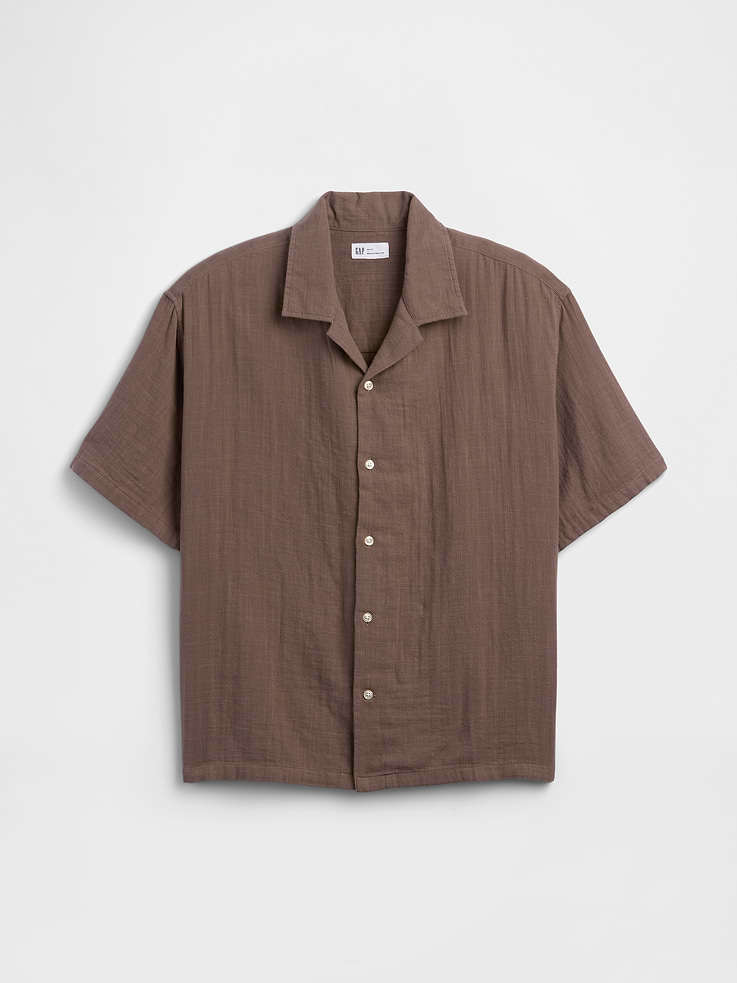 Image number 5 showing, Gauze Vacay Shirt in Boxy Fit