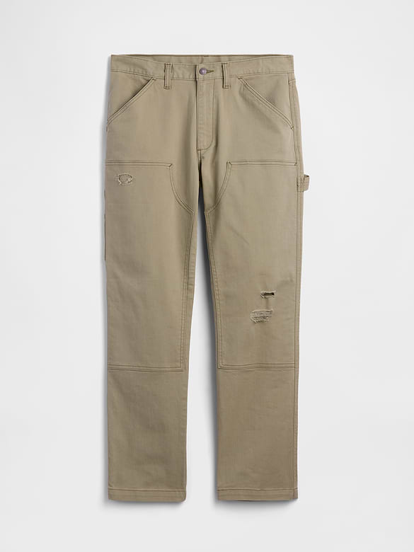 Distressed Straight Carpenter Jeans