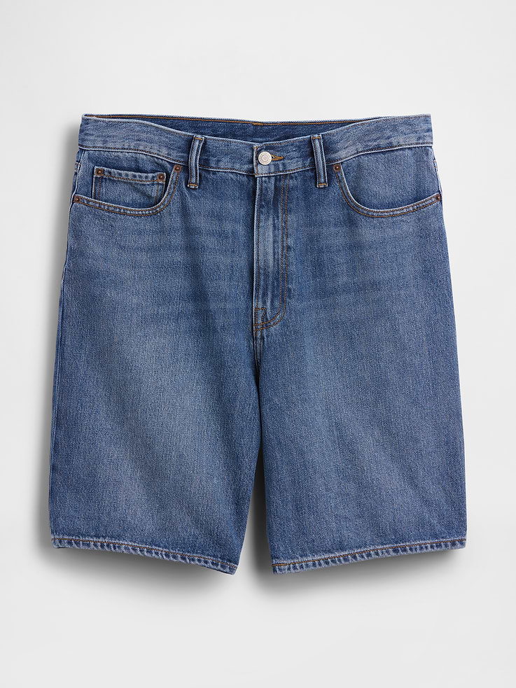 Image 6 of 6, 9" SuperSoft Loose Denim Shorts
