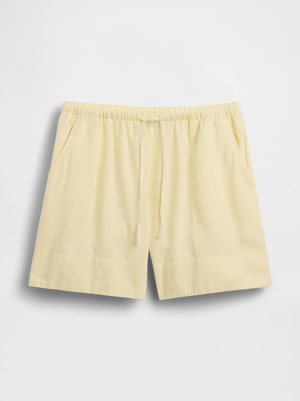 6" Linen-Blend Easy Shorts