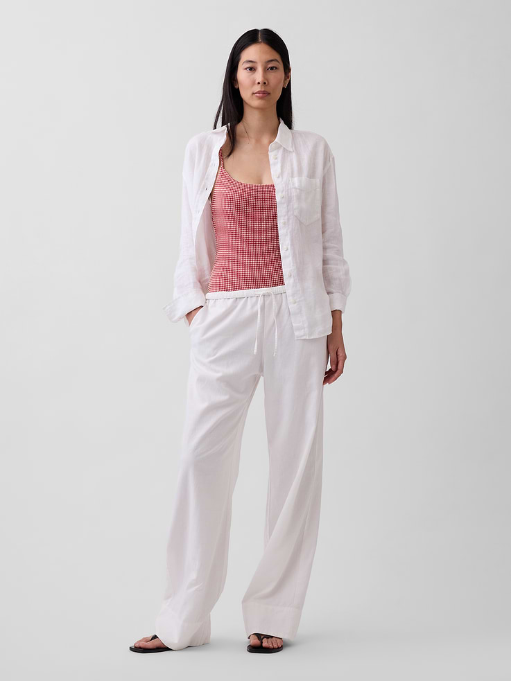 Image number 2 showing, 100% Linen Oversized Shirt