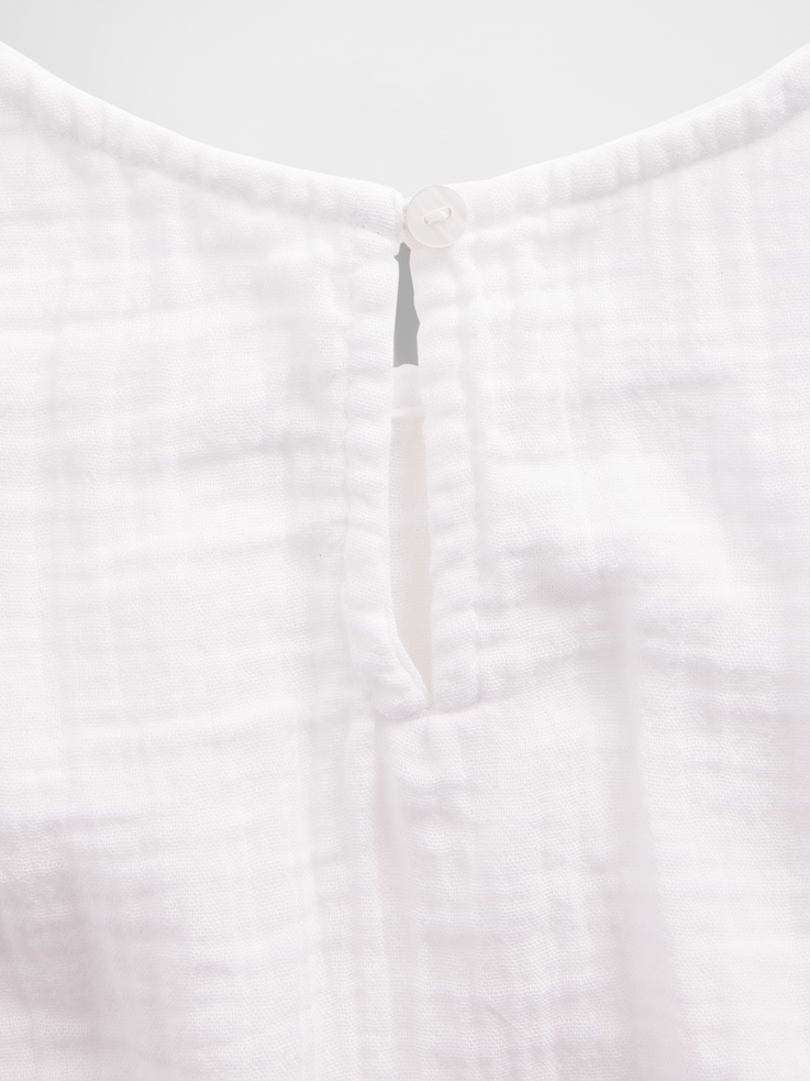 Image number 4 showing, Cotton Gauze Racer Shell Tank Top