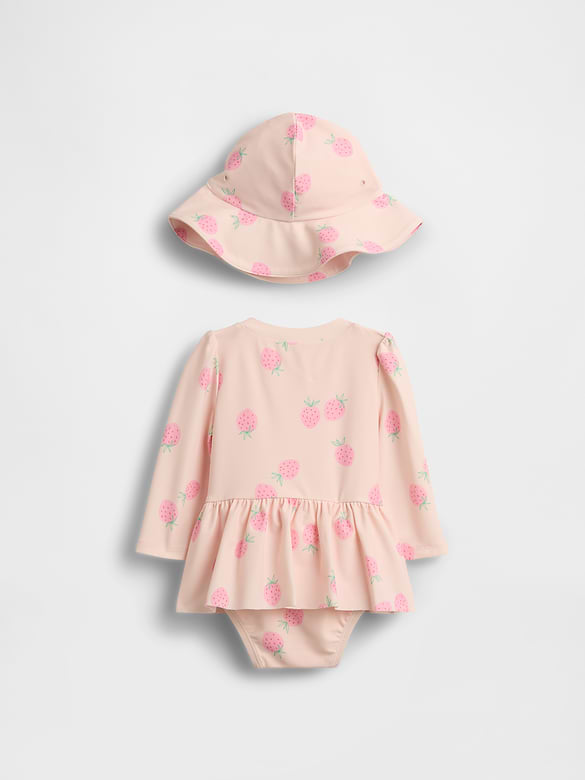 Baby Strawberry Rash Guard Swim Set