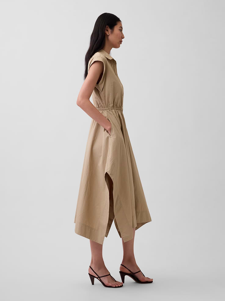 Image number 3 showing, Poplin Handkerchief Shirtdress