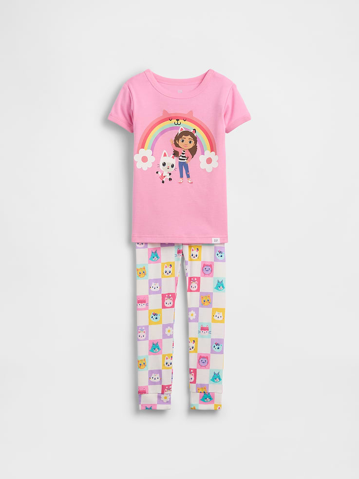 Image number 1 showing, Baby & Toddler Organic Brushed Cotton Gabby's Dollhouse PJ Set