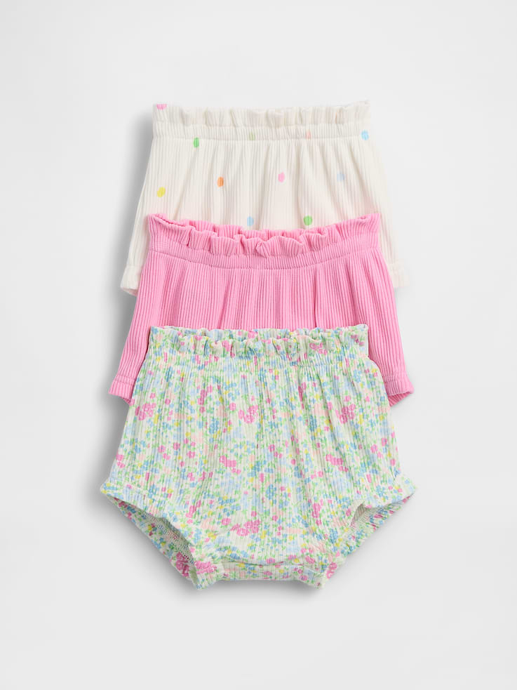 Image number 1 showing, Baby First Favorites TinyRib Ruffle Bloomers (3-Pack)
