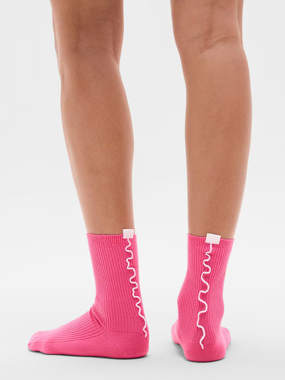 Athleta Ruffle Novelty Everyday Crew Sock 2-Pack