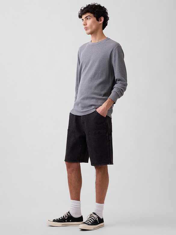 9" Denim Carpenter Shorts