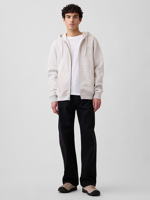 Adult Relaxed Gap Logo Zip Hoodie