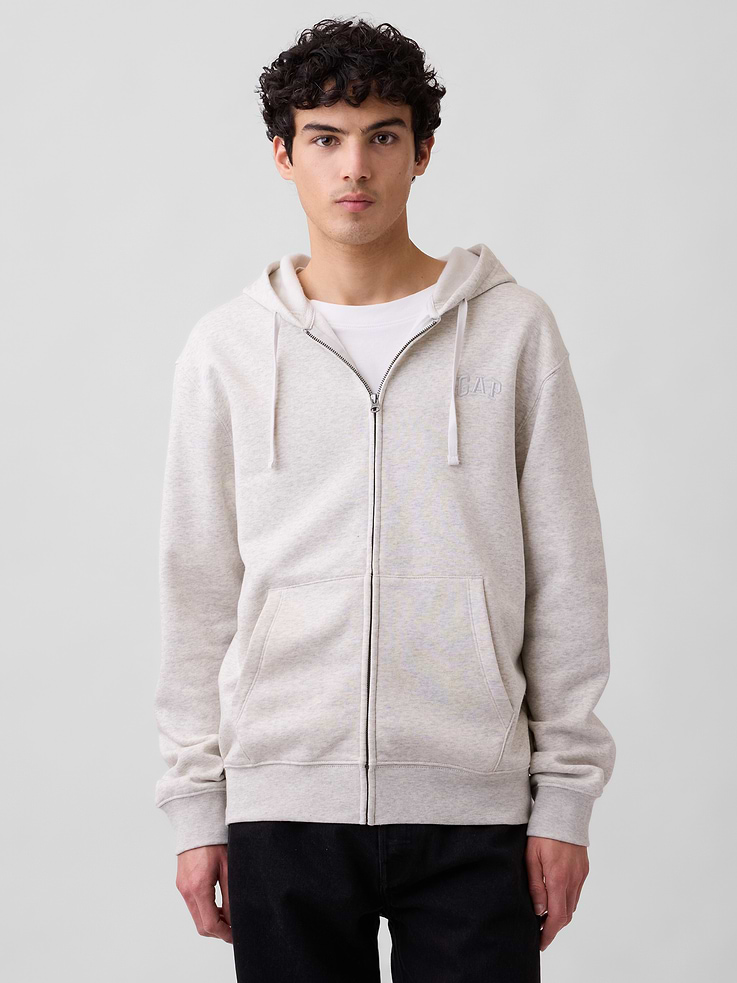 Image number 1 showing, Adult Relaxed Gap Logo Zip Hoodie