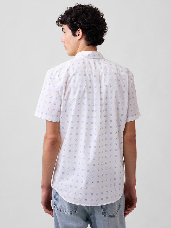 Stretch Poplin Shirt in Standard Fit