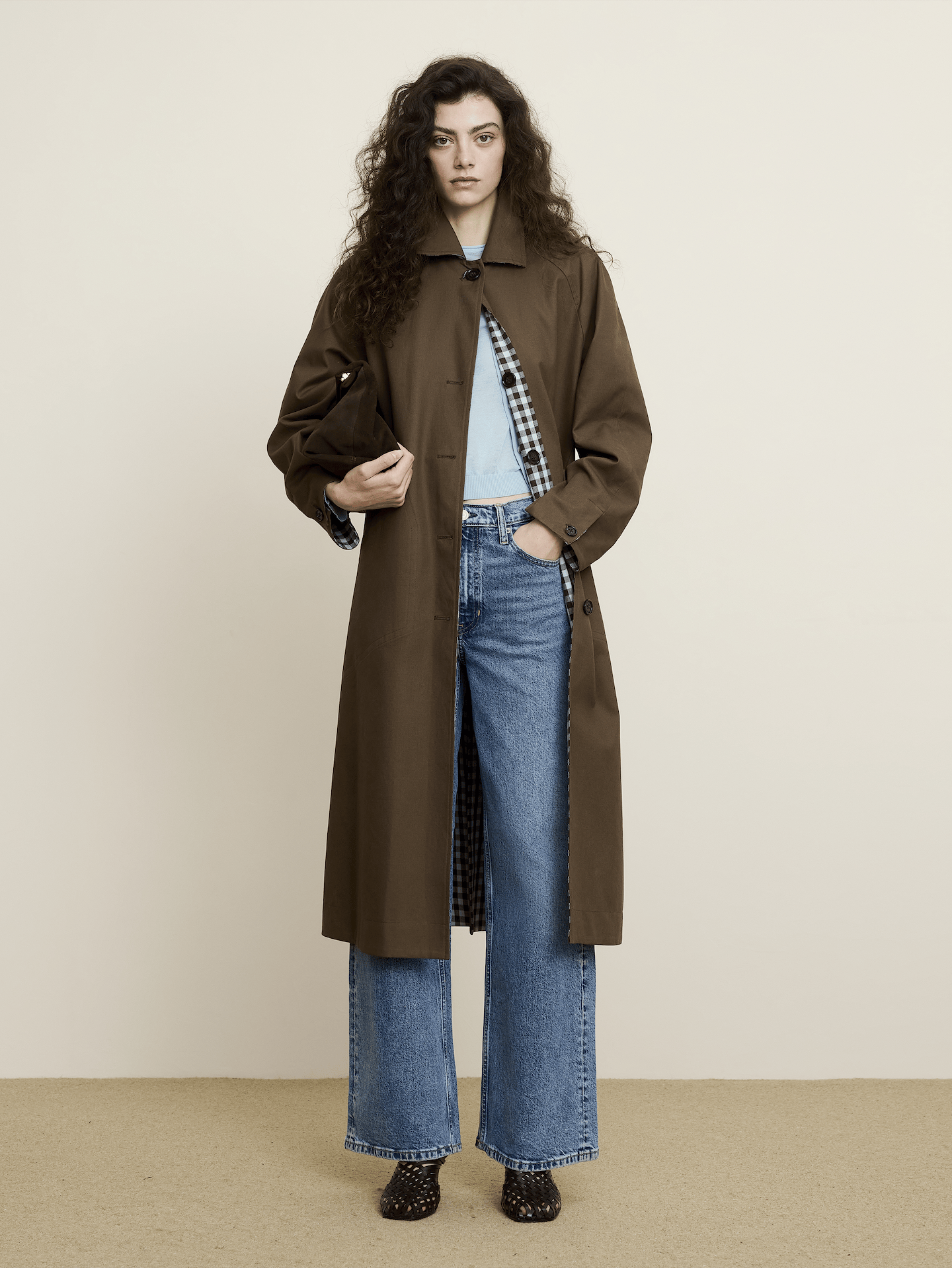 Image number 6 showing, Reversible Cotton Car Coat