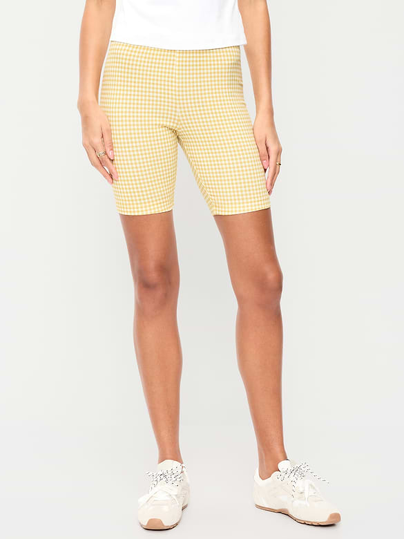 Cuissard en jersey à taille haute, entrejambe de 8 cm