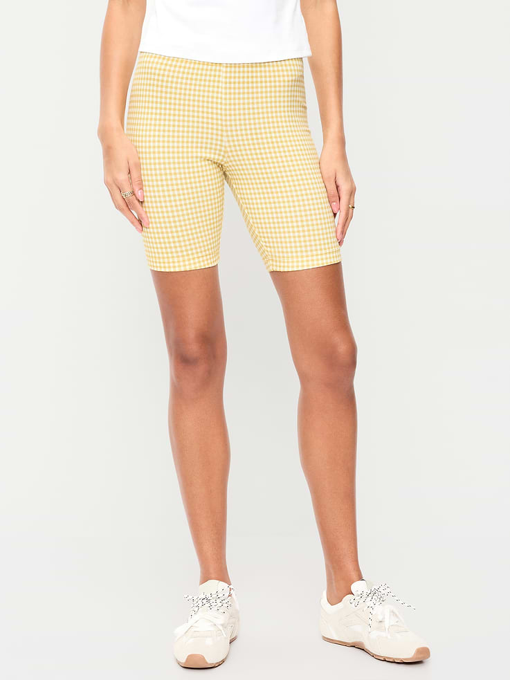 Image number 2 showing, High-Waisted Jersey Biker Shorts -- 8-inch inseam