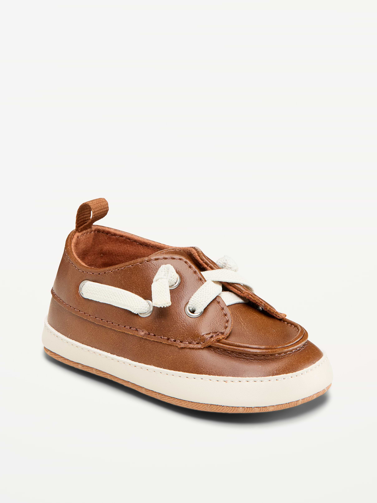 L'image numéro 1 présente Chaussures de bateau en similicuir pour bébé