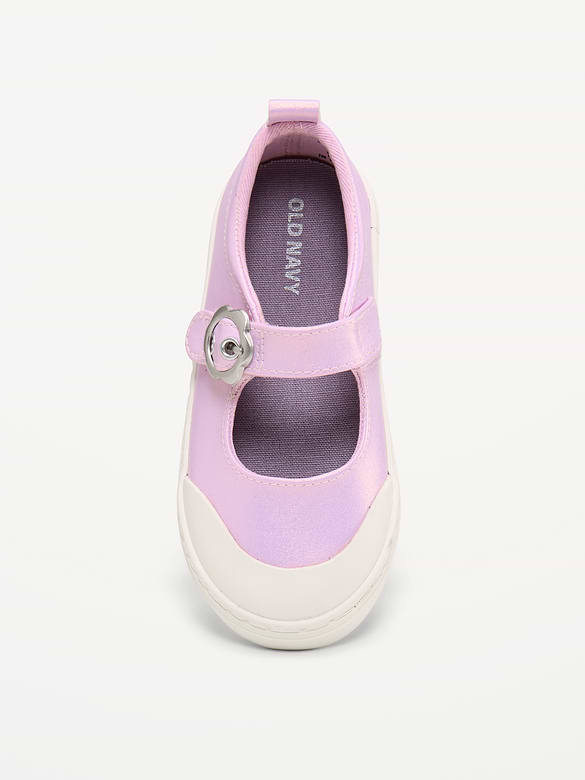 Shiny Faux-Leather Mary Jane Sneakers for Toddler Girls