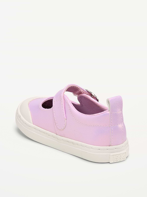 Shiny Faux-Leather Mary Jane Sneakers for Toddler Girls