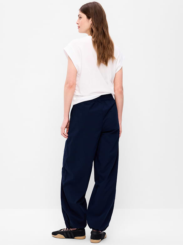 Lightweight Pull-On Poplin Balloon Pants