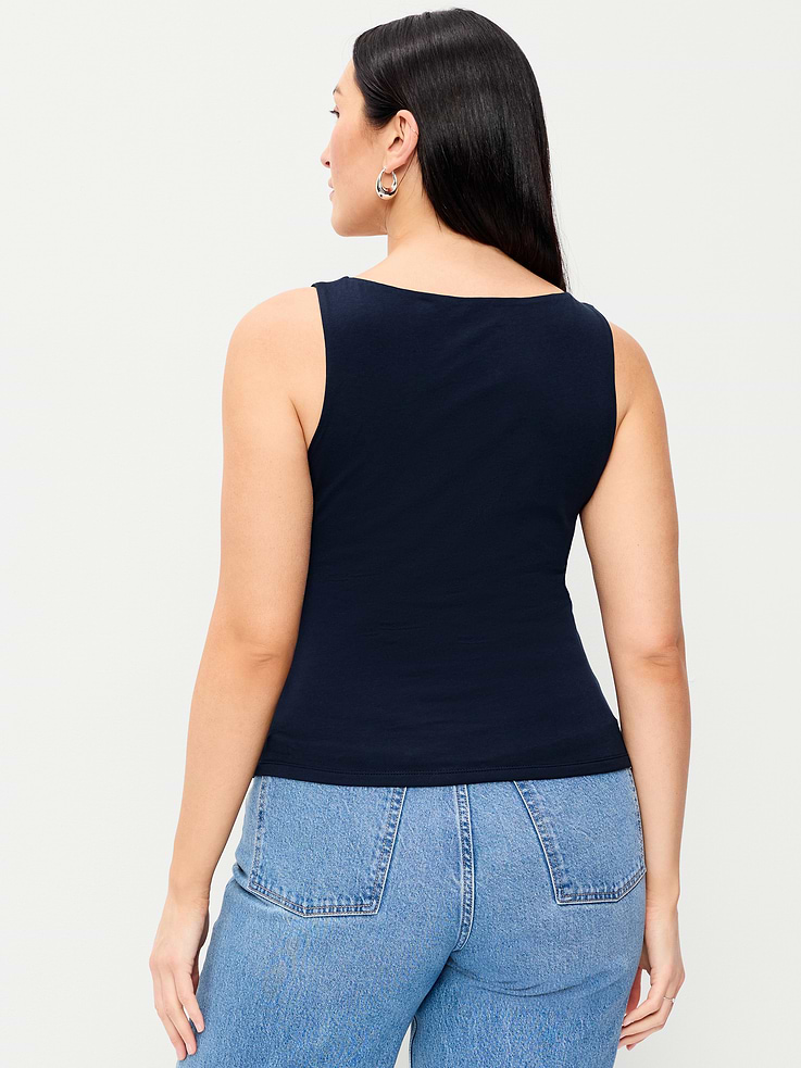 Image number 7 showing, Hug Double-Layer Boat-Neck Top