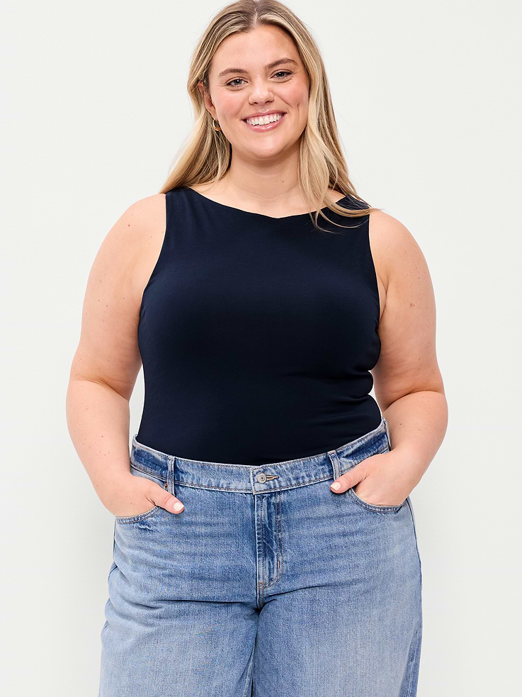 Image number 8 showing, Hug Double-Layer Boat-Neck Top