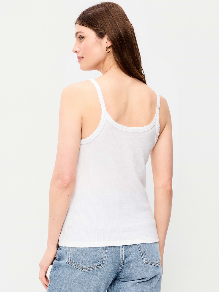 L'image numéro 2 présente Camisole en tricot pointelle