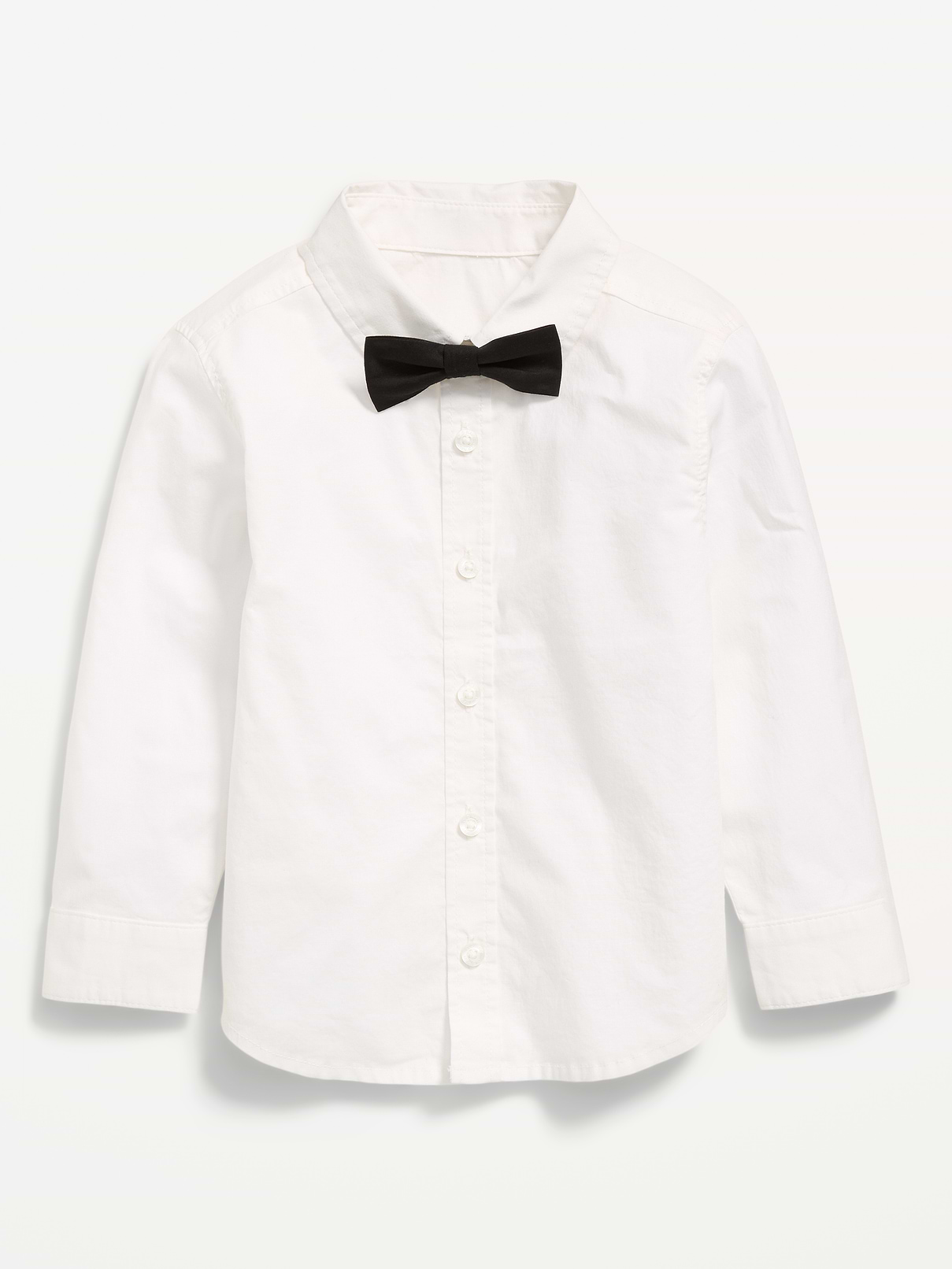 Image number 2 showing, Long-Sleeve Bow-Tie Poplin Shirt for Toddler Boys