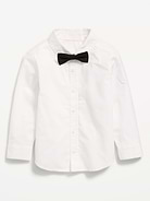 Image number 2 showing, Long-Sleeve Bow-Tie Poplin Shirt for Toddler Boys