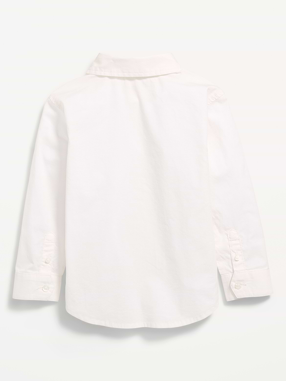 Long-Sleeve Bow-Tie Poplin Shirt for Toddler Boys