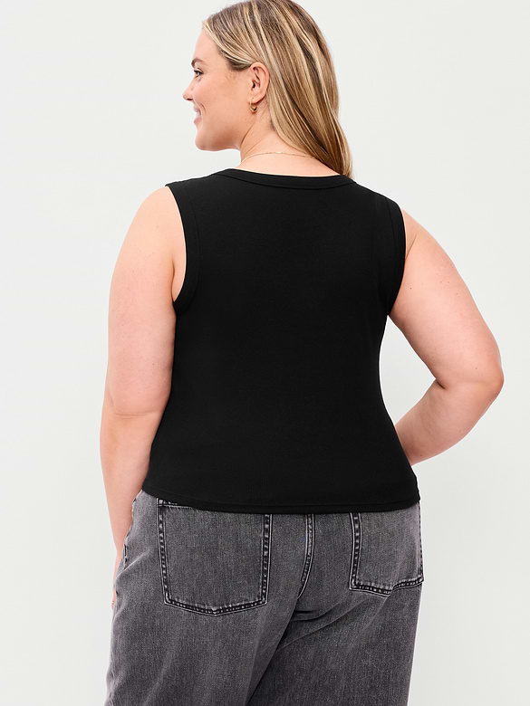 Snug Crop V-Neck Tank Top