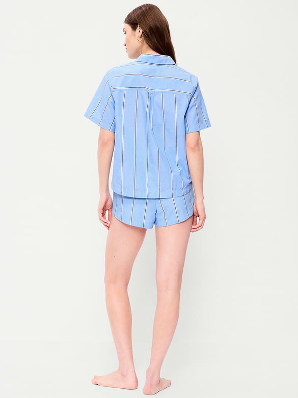 Poplin Pajama Short Set