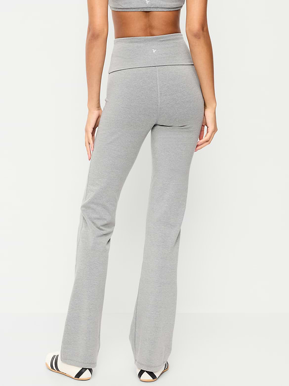 High-Waisted PowerChill Fold-Over Bootcut Leggings
