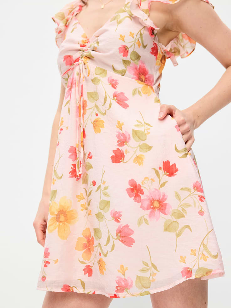 Image number 5 showing, Flutter-Sleeve Fit & Flare Mini Dress