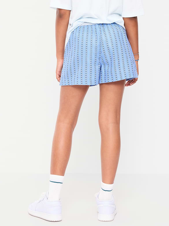 Printed Twill Boxer Shorts for Girls