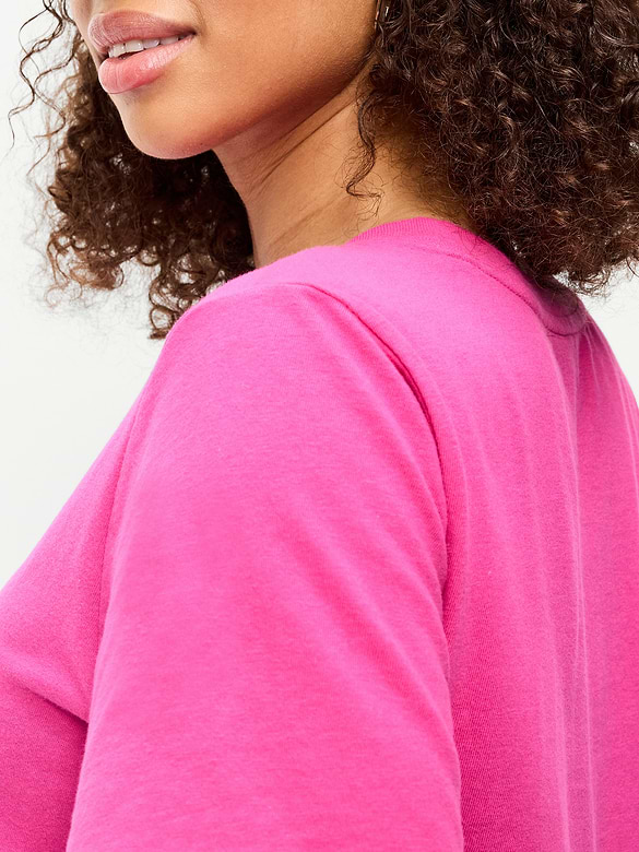 Vintage Crew-Neck Mini T-Shirt Dress