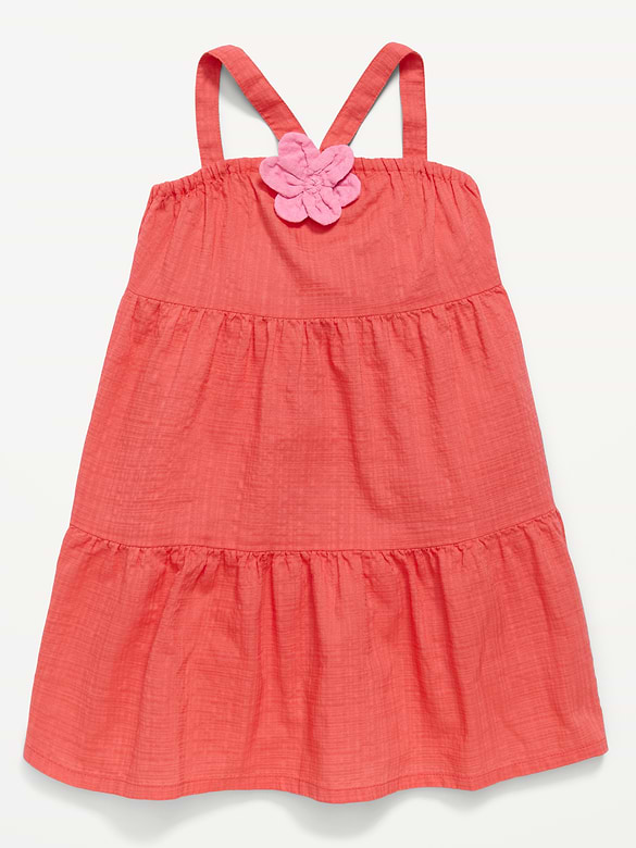 Robe étagée sans manches pour toute-petite