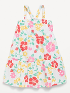 L'image numéro 1 présente Robe étagée sans manches à motif pour toute-petite