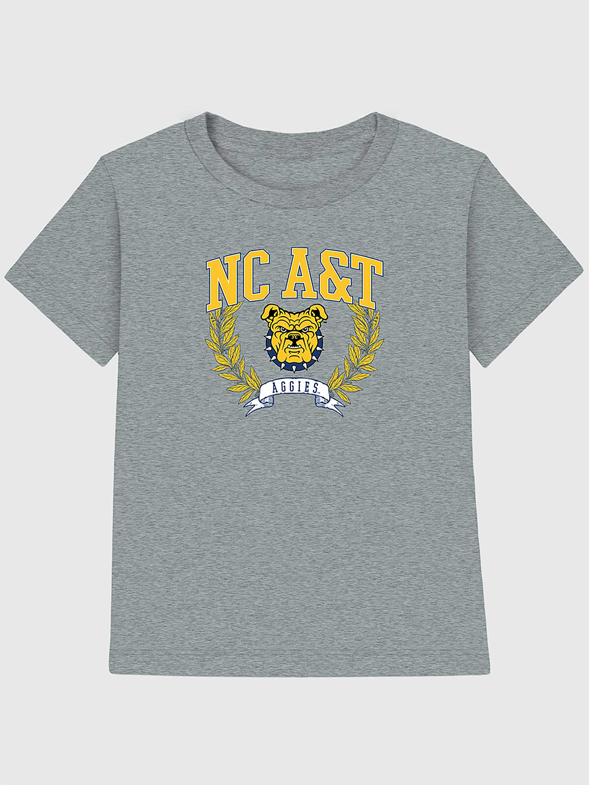Image 1 of 4, Soft cotton T-shirt., Classic, straight and easy fit., Hits at the hip., Crewneck., Short sleeves., Officially licensed North Carolina At State University Laurels at front.