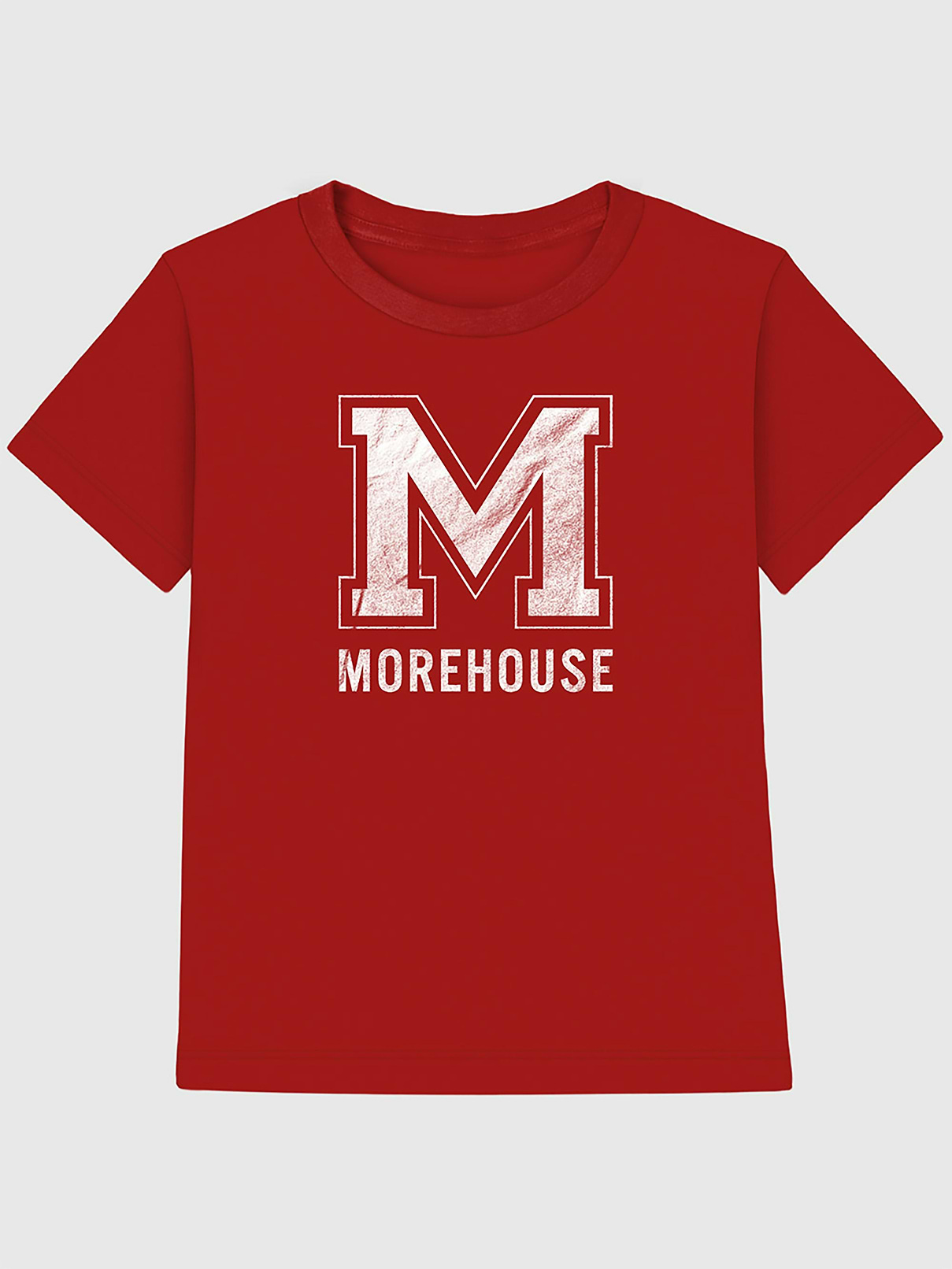 Image 1 of 4, Soft cotton T-shirt., Classic, straight and easy fit., Hits at the hip., Crewneck., Short sleeves., Officially licensed Morehouse College Distressed Primary Logo at front.