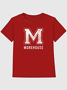 Image 1 of 4, Soft cotton T-shirt., Classic, straight and easy fit., Hits at the hip., Crewneck., Short sleeves., Officially licensed Morehouse College Distressed Primary Logo at front.