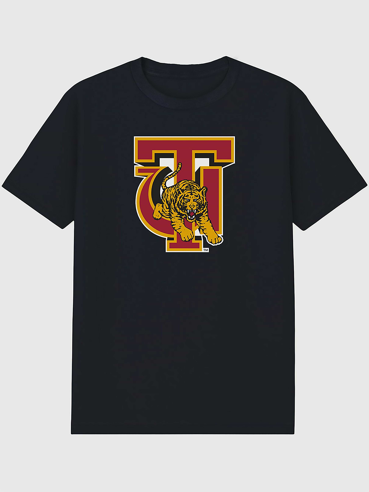 Image 1 of 4, Soft cotton T-shirt., Classic, straight and easy fit., Hits at the hip., Crewneck., Short sleeves., Officially licensed Tuskegee University Primary Logo at front.